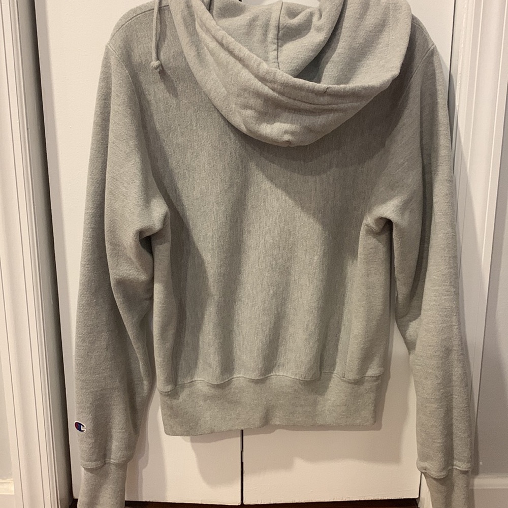 Champion Collegiate Embroidered Logo Grey Hoodie Zip Up XSmall - Picture 5 of 6